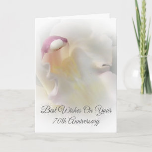 Carte Orchidée blanche - 70e anniversaire Mariage person