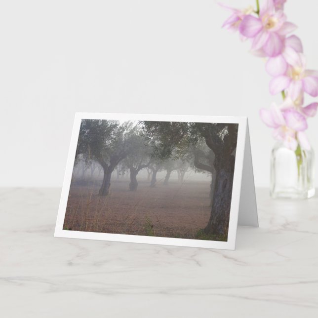 Carte Orchidée d'oliviers à un matin de Foggy (Orchidée)
