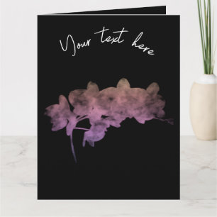 Carte Orchidée Ipanema ombre sur un arrière - plan sombr