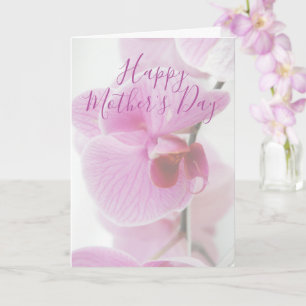 Carte Orchidée rose   Personnalisée Joyeuse fête des mèr