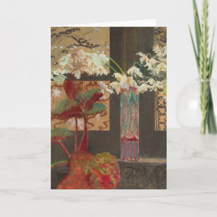 Carte Orchidées blanches et une pivoine   Leon Wyczółkow