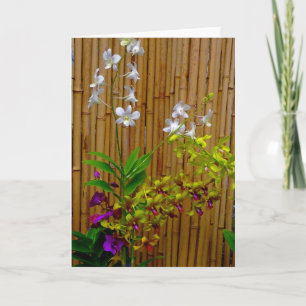 Carte Orchidées et bambou
