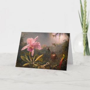 Carte : Orchidées et colibris