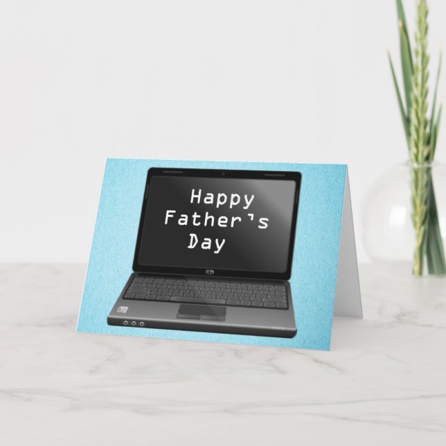 Carte Ordinateur portable Happy Fête des pères Dads (Devant)