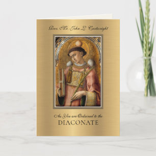 Carte Ordination au diaconat Diacre Religieux Catholique