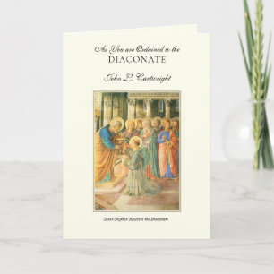 Carte Ordination au diaconat Diacre Religieux Catholique