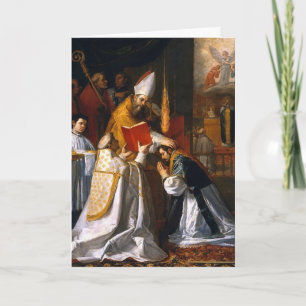 Carte Ordination catholique à la prêtrise Salutation