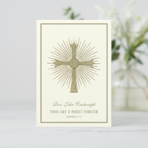 Carte Ordination du prêtre Anniversaire Prière du souven