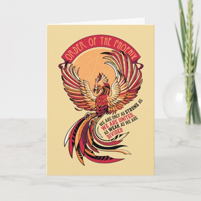 Carte Ordre de l'Emblème Crosshatched Phoenix (Devant)