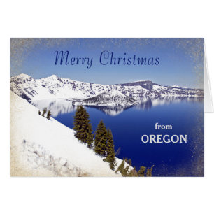 Carte Oregon Crater Lake Christmas Gold Parties sc