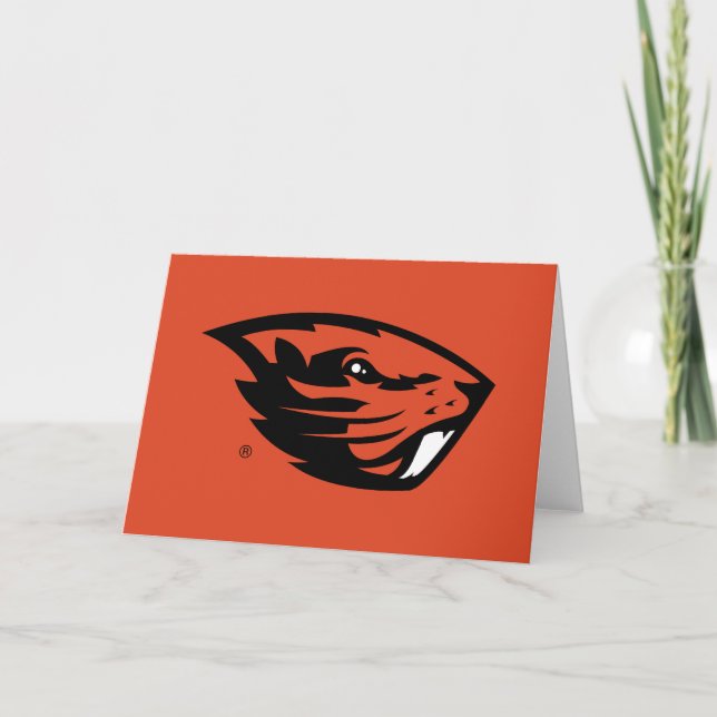 Carte Oregon State Beavers | Tête de castor (Devant)