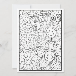 Carte OrnaMENTAL Smile Fleurs Joyeuses Couleur Votre Pro