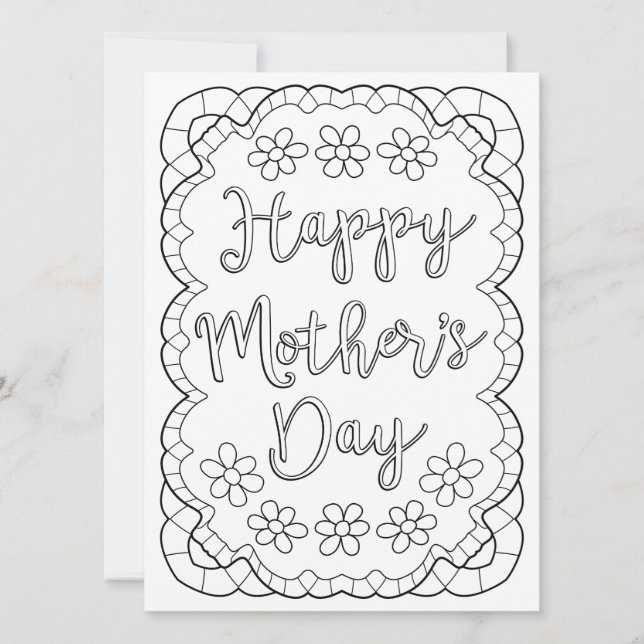 Carte OrnaMENTALs Joyeux Fête des Mères Couleur de votre (Devant)