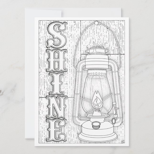 Carte OrnaMENTALs Shine Antique Lanterne couleur votre p (Devant)