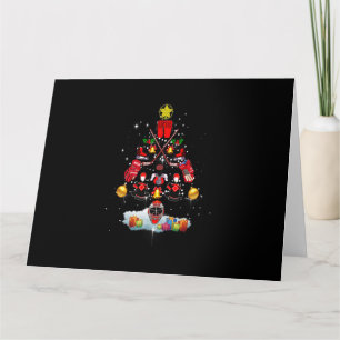 Carte Ornement de Noël de hockey sur glace Arbre drôle d
