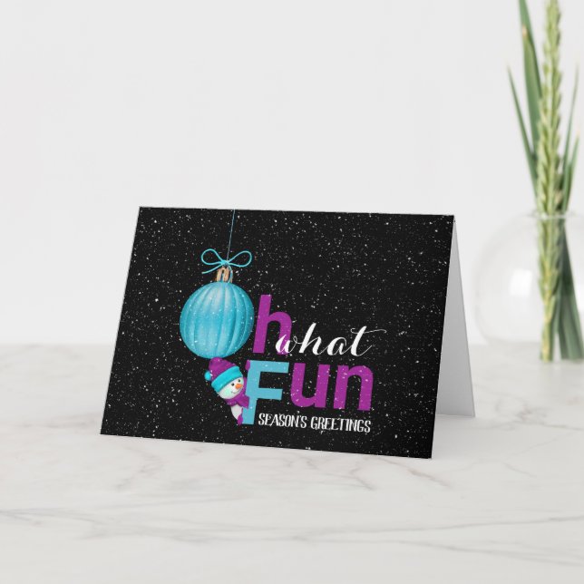 Carte Ornement de Noël en flocons de neige (Devant)