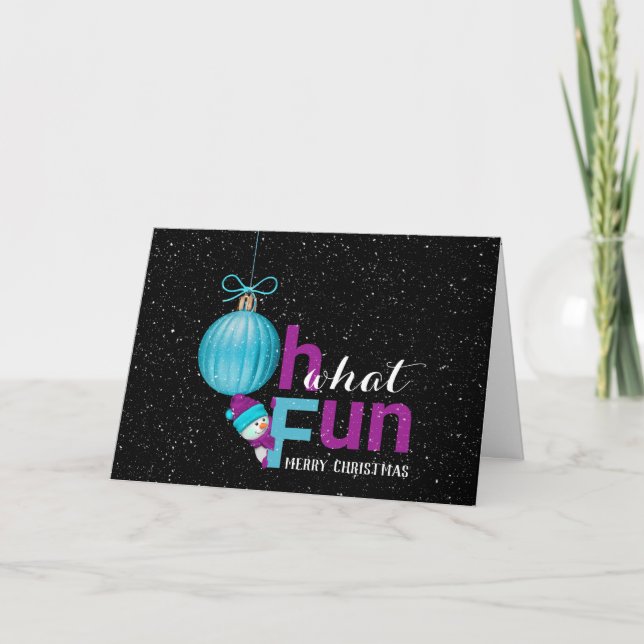 Carte Ornement de Noël en flocons de neige (Devant)