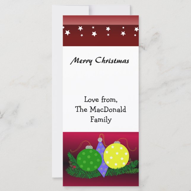 Carte Ornements de Noël festifs (Devant)