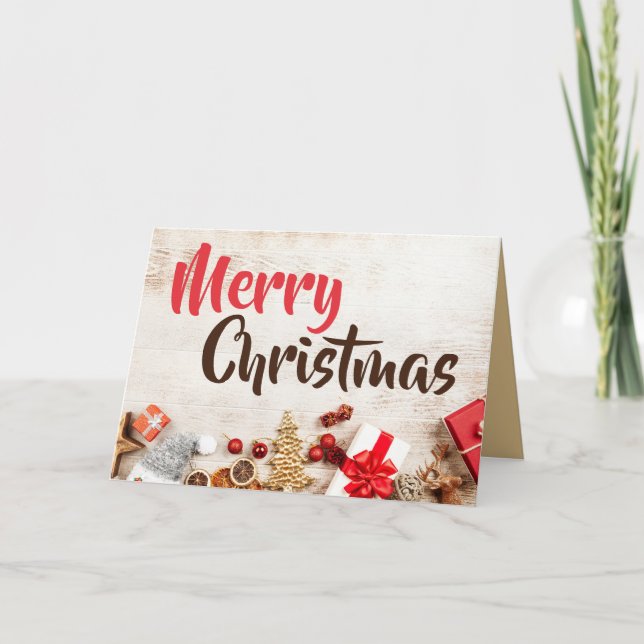 Carte Ornements décoratifs, voeux de Noël (Devant)