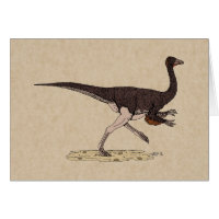 Carte Ornithomimus Dinosaure Crétacé