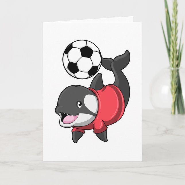 Carte Orque comme joueur de football avec ballon (Devant)