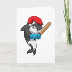 Carte Orque tueuse au cricket avec batte de cricket
