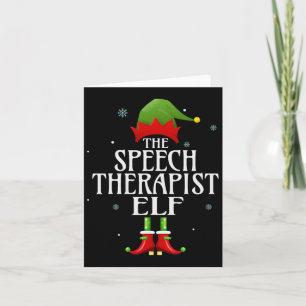 Carte orthophoniste Elf Xmas Matching Family Group Ch