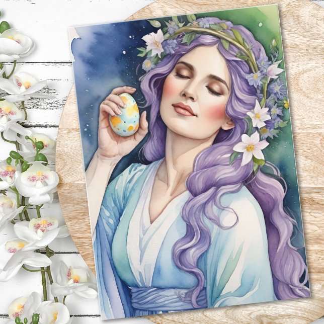 Carte Ostara Goddess Spring Equinox Sabbat Wicca Holiday (Ostara Goddess Spring Equinox Sabbat Wicca Holiday Card)
