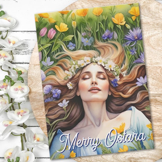 Carte Ostara Goddess Spring Equinox Sabbat Wicca Holiday (Ostara Goddess Spring Equinox Sabbat Wicca Holiday Card)