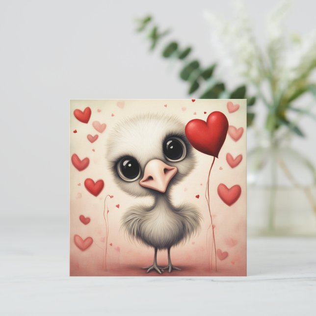 Carte Ostrich Love 1 (Debout devant)