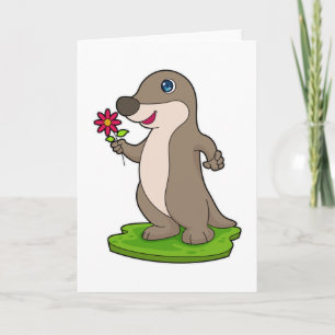 Carte Otter à fleurs