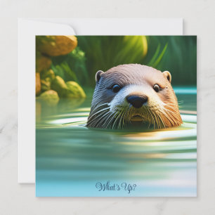 Carte Otterly Adorable - Imaginaire de l'IA Imprimer Art