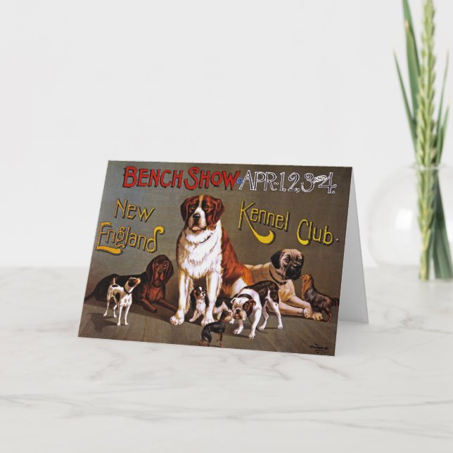 Carte ou invitation : Chien Show, vers 1890 (Devant)