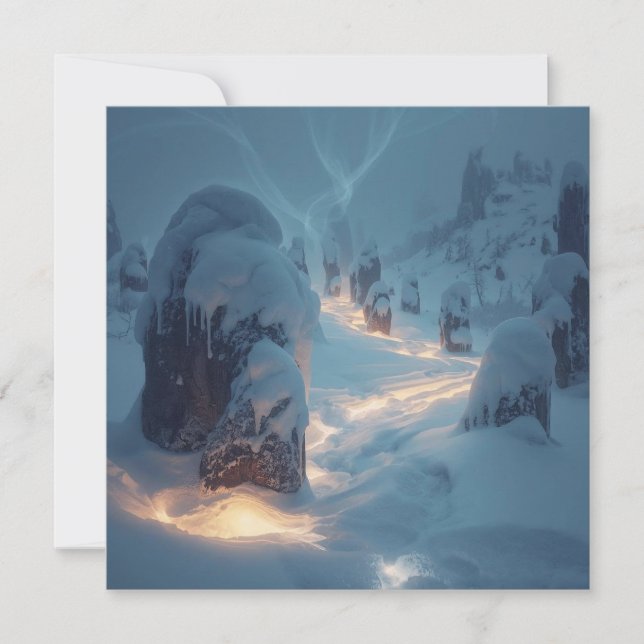 Carte Où la lumière erre en hiver (Devant)