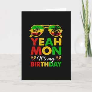 Carte Ouais Mon Jamaïcain Jamaïque Fête d'anniversaire F