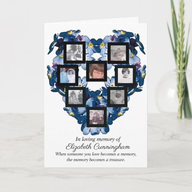 Carte Oubliez-moi Pas Mémoire Coeur Trésor Sympathie (Devant)