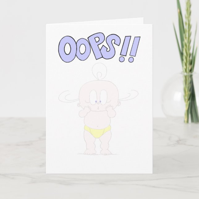Carte Oups, j'ai oublié ton anniversaire (Devant)
