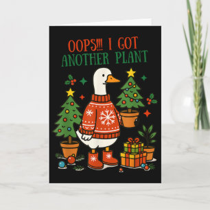Carte Oups j'ai une autre oie végétale Noël Mignonne Joy