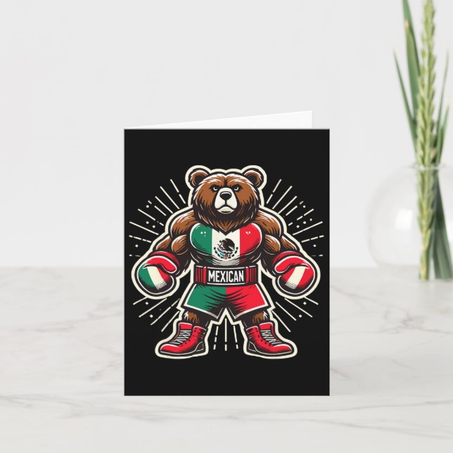 Carte Ours de boxe mexicain (Devant)