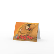 Ours de fraise/carte de note