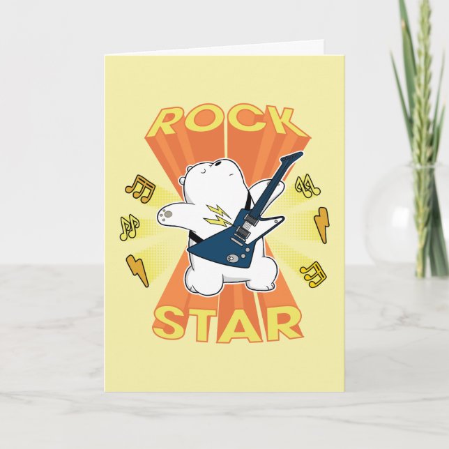 Carte Ours de glace - Rock Star (Devant)