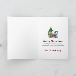 Carte Ours de Noël personnalisé Cocoa et Câlins