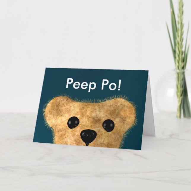 Carte Ours en peluche (Peep po !) (Devant)