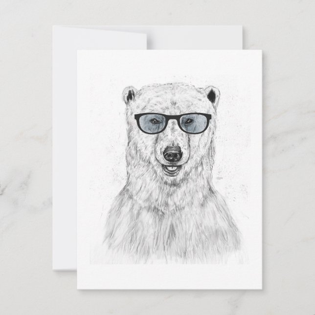 Carte ours geek (Devant)