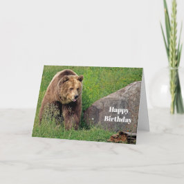 Carte Ours Grizzly Brown photo Anniversaire