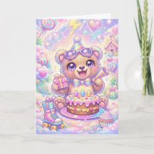 Ours Kawaii Anniversaire Pastel Rainbow Roller Ska