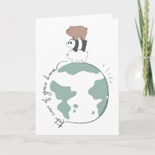 Carte Ours nus - Prenez soin de votre maison