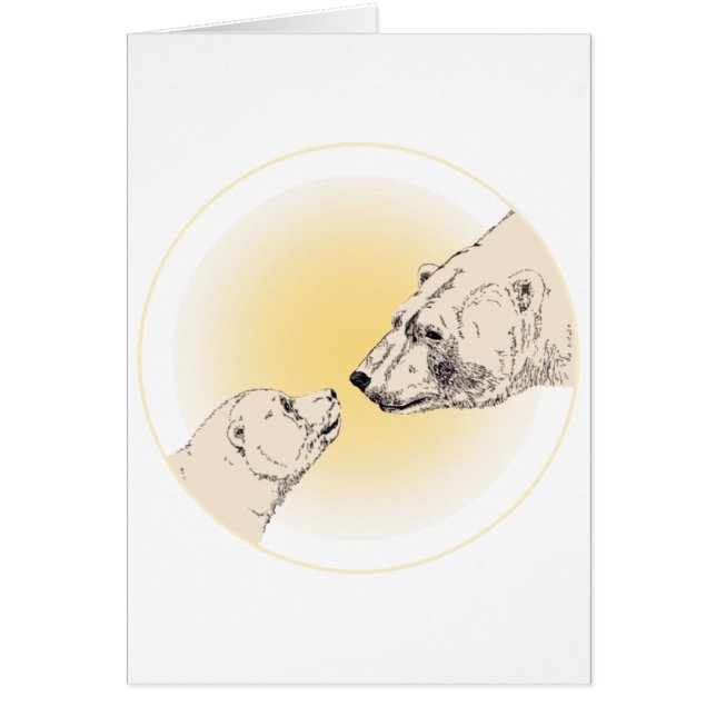 Carte Ours Polaire Cartes Ours & Cube Carte Art Pe (Devant)