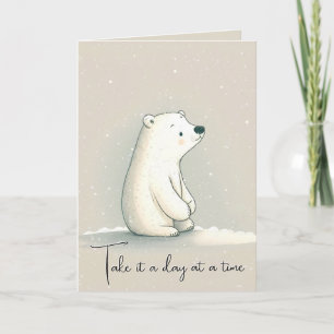 Carte Ours Polaire Dans Les Snowflakes