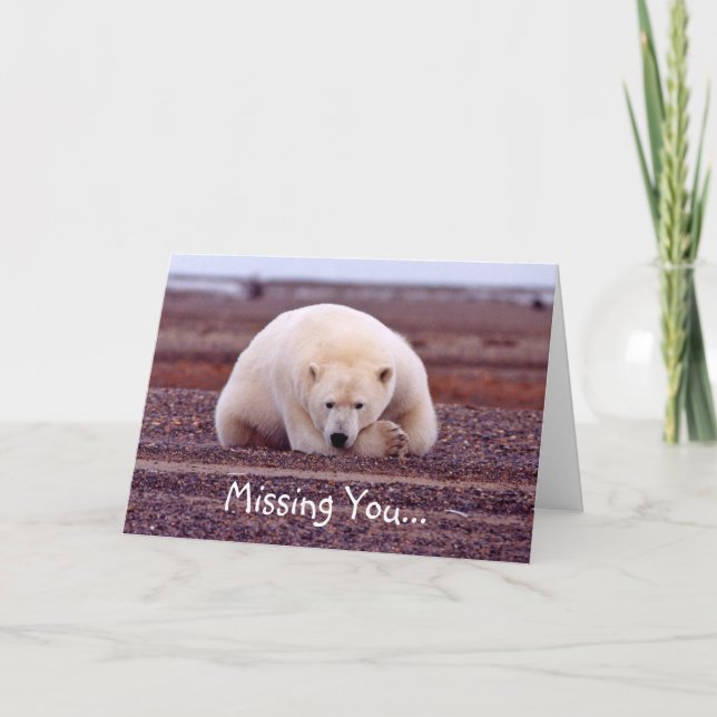 Carte Ours Polaire - Personnalisable (Devant)